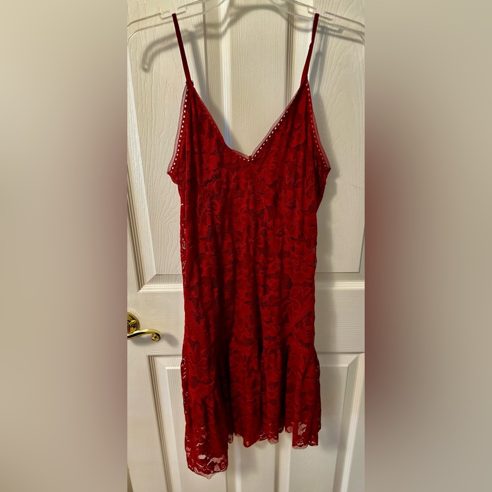 Express Red Lace Dress